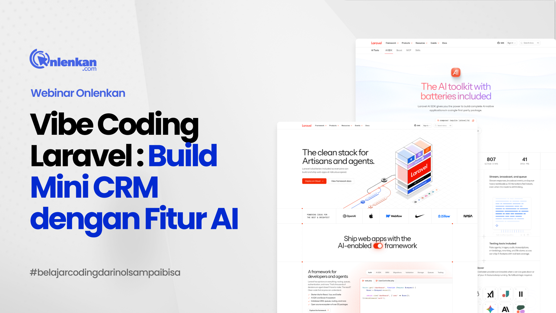 Vibe coding Laravel Build Mini CRM dengan Fitur AI